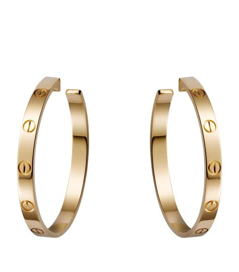 cartier yellow gold earrings|cartier gold earrings vintage.